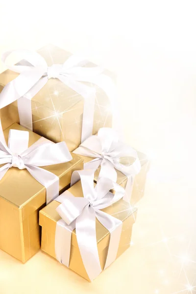 Zlatá dárky — Stock fotografie