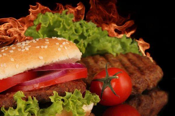 Smaczny hamburger — Zdjęcie stockowe
