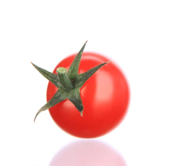 Tomates cereja isolados em branco — Fotografia de Stock