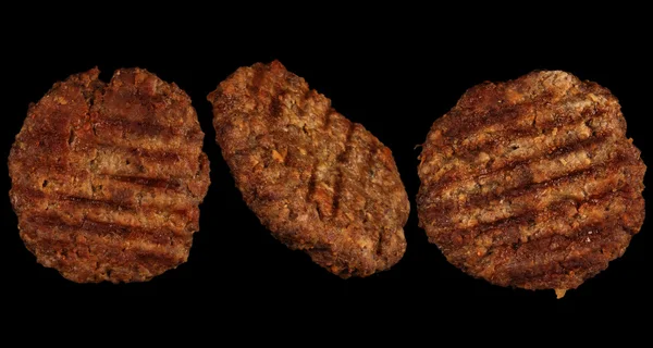 Saborosos hambúrgueres de carne close-up — Fotografia de Stock