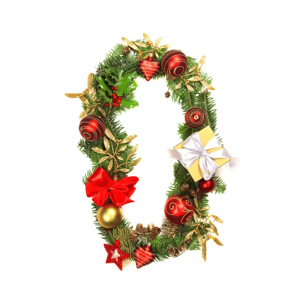 Número do alfabeto de Natal — Fotografia de Stock