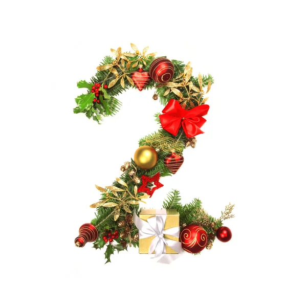 Christmas alphabet number — Stock Photo, Image