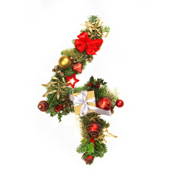 Christmas alphabet number — Stock Photo, Image