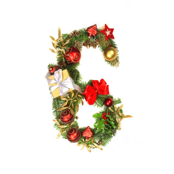 Kerstmis alfabet nummer — Stockfoto