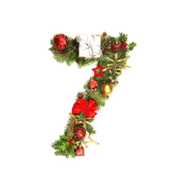 Número do alfabeto de Natal — Fotografia de Stock