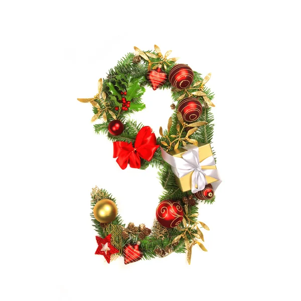Numéro d'alphabet de Noël — Photo