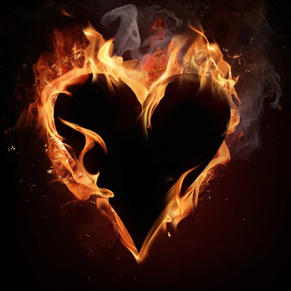 Yangında kart simgesi — Stok fotoğraf