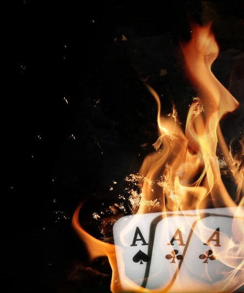 火のカード — ストック写真