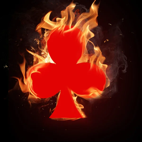 Yangında kart simgesi — Stok fotoğraf