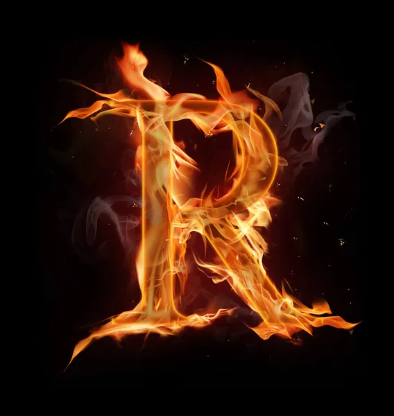 Fire alphabet Royalty Free Stock Images