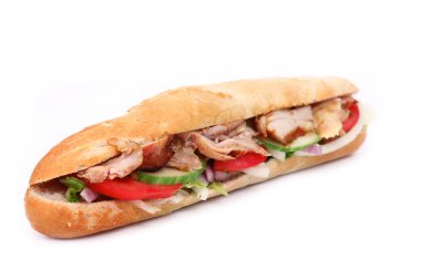 Tasty gyros baguette clipart