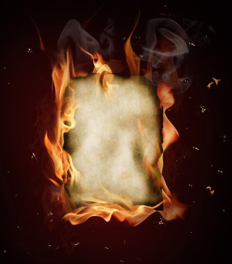 Old burning paper clipart