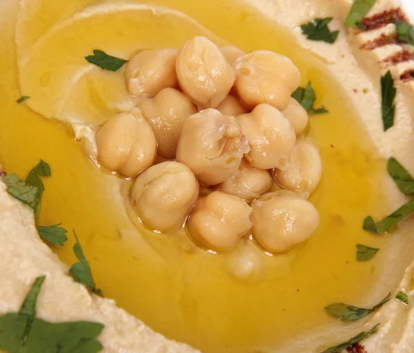 Der traditionelle mittelöstliche Hummus — Stockfoto