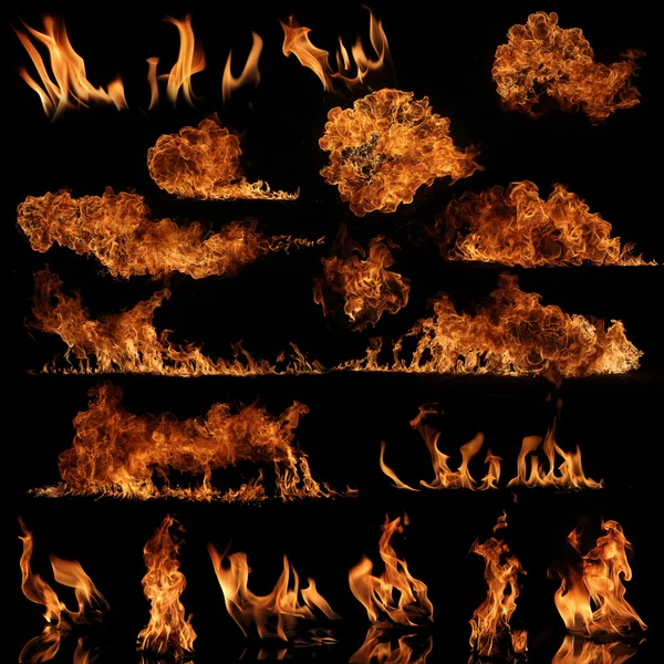 High resolution fire collection — Stock Photo, Image