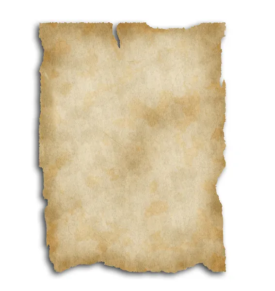 Beyaz zemin üzerine eski boş kağıt — Stok fotoğraf