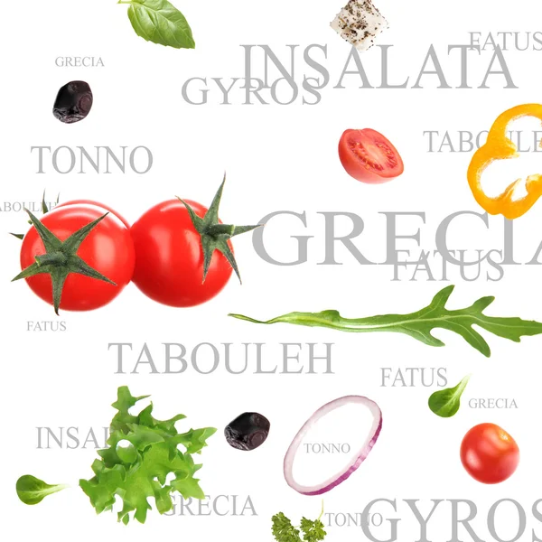 Griechisches Salatdesign. — Stockfoto