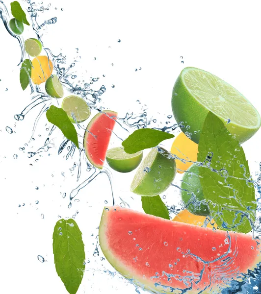 Fresh fruit in motion — Stock Photo, Image