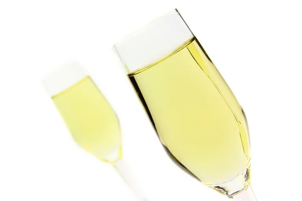 Champagnergläser gold — Stockfoto