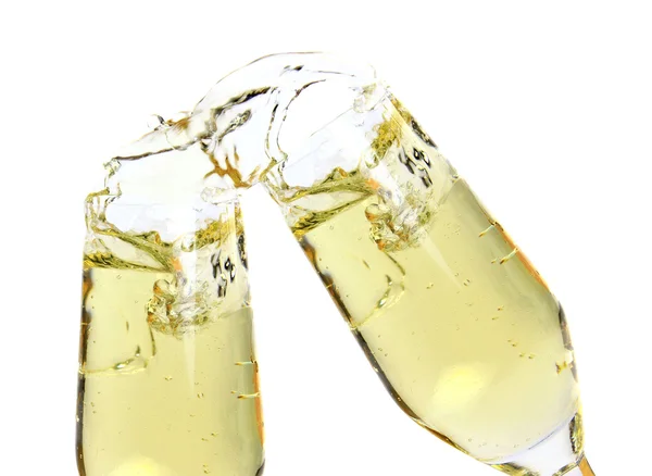 Gold Champagne glasses — Stock Photo, Image