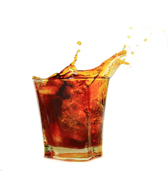 Glas med cola — Stockfoto
