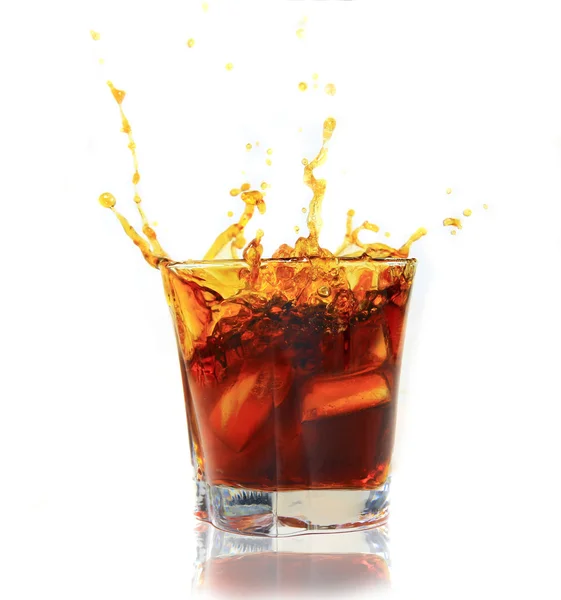 Glas met cola — Stockfoto