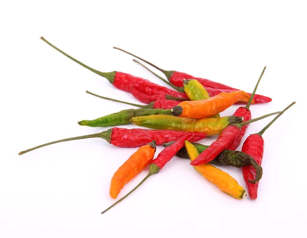 Colorful chilli peppers — Stockfoto