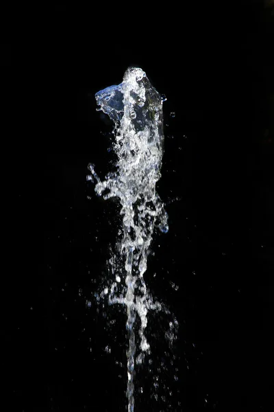 Víz fröccsenés fekete — Stock Fotó