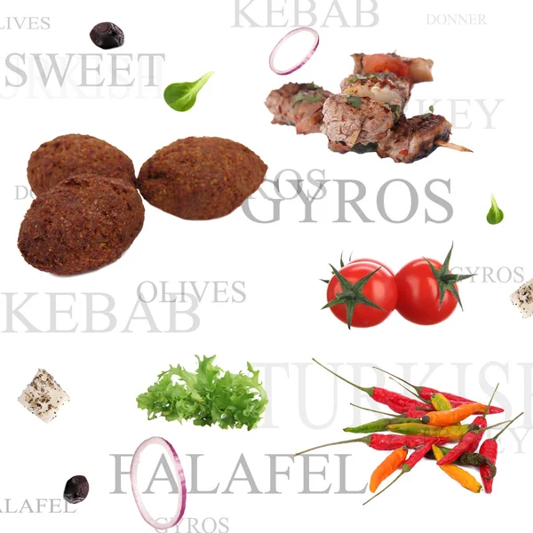 Orient Lebensmittel Hintergrund — Stockfoto