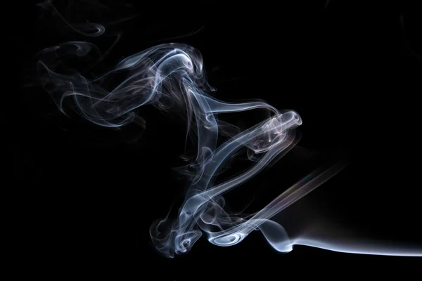 Smoke isolated on a black background — Stock Photo, Image