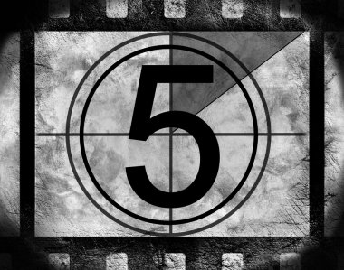 Film countdown 5 clipart