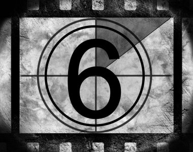 Film countdown 6 clipart