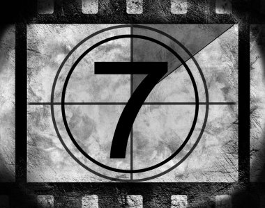 Film countdown 7 clipart