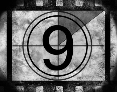 Film countdown 9 clipart