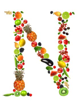 Fruit letter n clipart