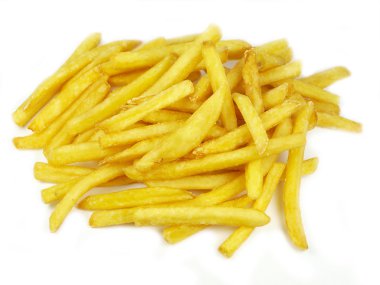 French fries on white background clipart