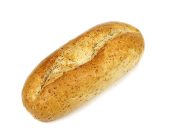 Baked roll on white background — Stock Photo, Image
