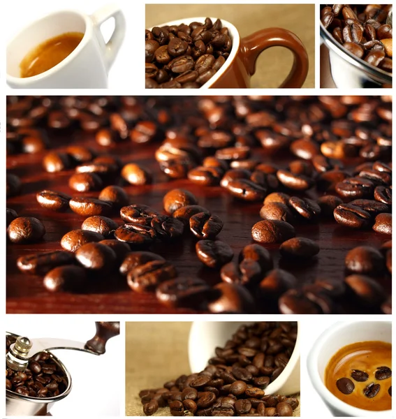 Colagem de café bonita — Fotografia de Stock