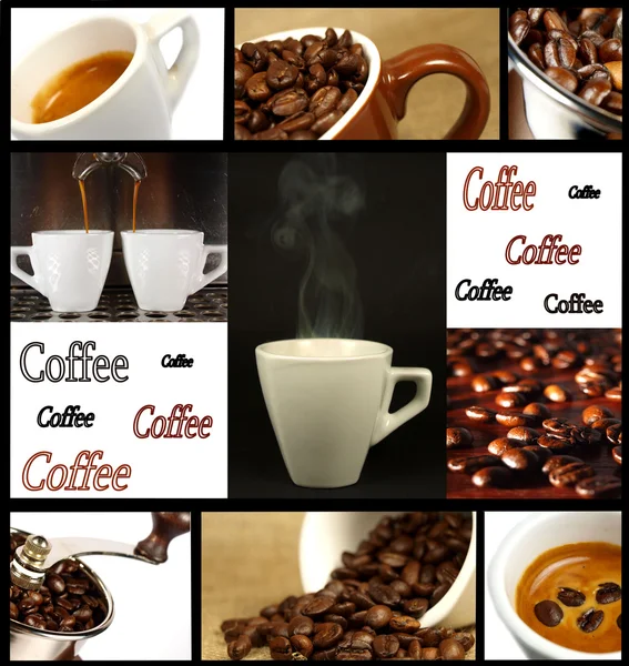美しいコーヒー コラージュ — ストック写真