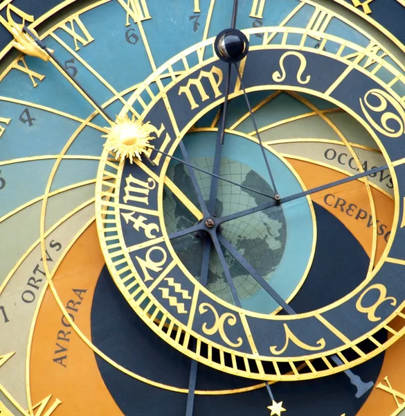 Astronomisch uurwerk, geïsoleerd op wit — Stockfoto