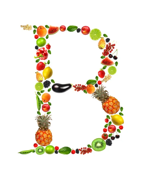 Carta de fruta b — Fotografia de Stock