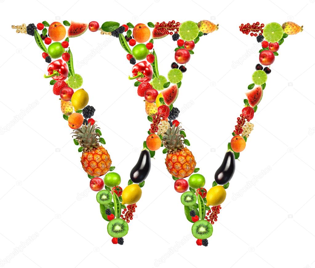 Fruit letter w — Stock Photo © Kesu01 7698464