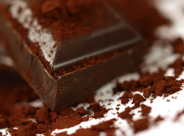 Τεμαχισμένη σοκολάτα — Φωτογραφία Αρχείου