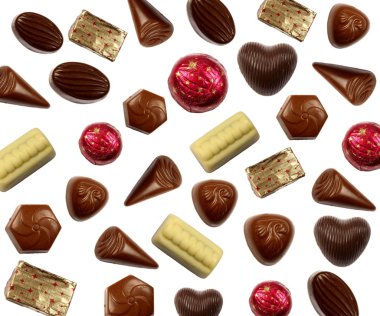 Chocolate bonbons background clipart