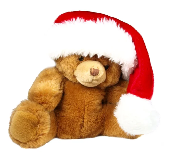 Weihnachtsmann-Teddy — Stockfoto