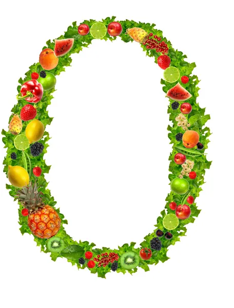 Gyümölcs és zöldség nem 0 — Stock Fotó