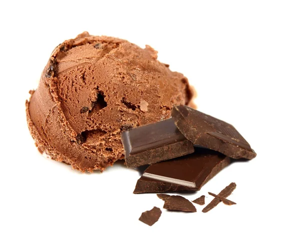 Sorvete de chocolate colher — Fotografia de Stock