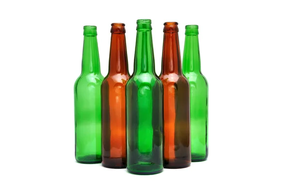 Gekleurde bierflesjes — Stockfoto