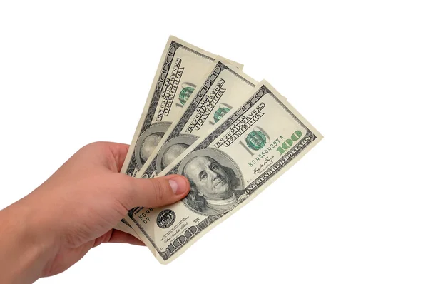 Δολάρια στο χέρι — Φωτογραφία Αρχείου