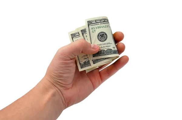 Dollar in hand — Stockfoto