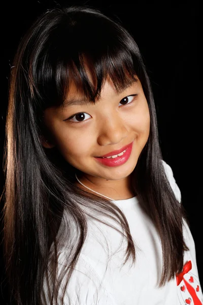 Uma menina sorridente coreano — Fotografia de Stock